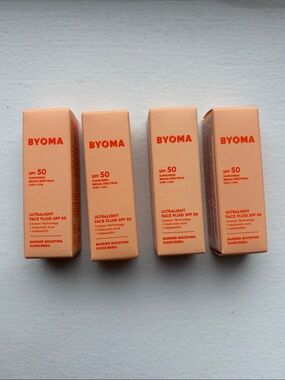 BYOMA Ultralight Face Fluid SPF 50 Sunscreen - Set of 4!!! Sample / Travel Size